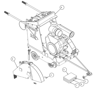 Section 05 Diagram and Parts List for MK-3026V 166447-26 MK Diamond Concrete Saw